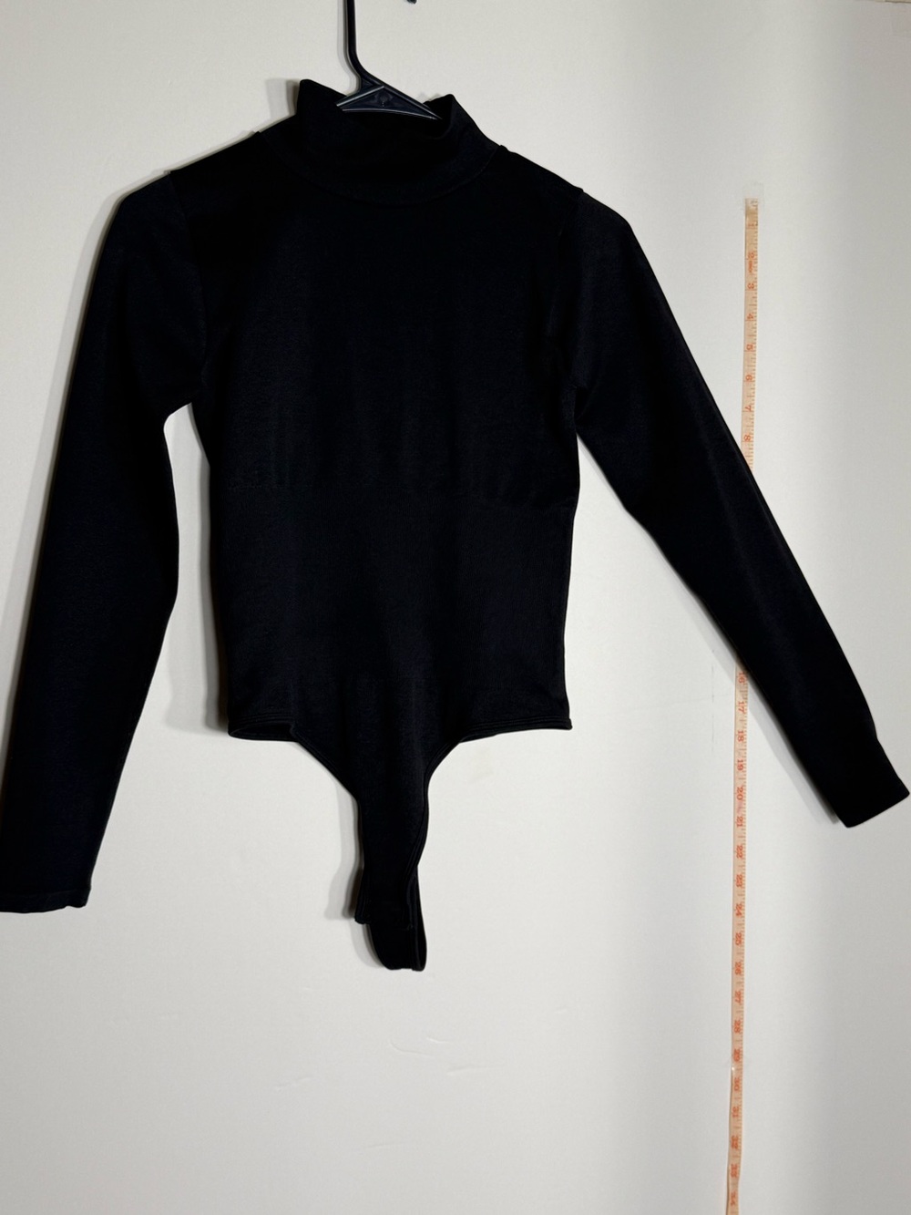 Mangopop Black Long Sleeve Bodysuit